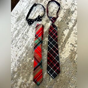 Set of three boys holiday ties
